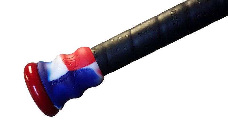 Grip-n-Rip Softball Bat Taper Grip â€“ Hitting and Training Aid, Durable, Easy-On/Off - Red/White/Blue - Image 2